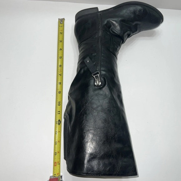 Black Leather Knee-High Boots - Picture 8 of 11
